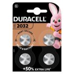 Duracell CR2032 Knopfzellen 3V - 4er Pack für Autoschlüssel & mehr 13