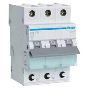 Hager Sicherungsautomat 3-polig B-32A mit Steckklemme MBS332