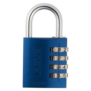 ABUS Zahlenschloss 145/40 Blau – Kofferschloss, Spindschloss u. v. m. – Aluminium-Vorhängeschloss – individuell einstellbarer Zahlencode -…