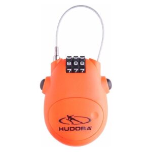HUDORA Kabel-Zahlenschloss für Scooter & mehr – Orange, 14492
