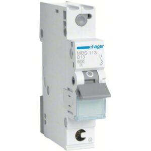 Hager Leitungsschutzschalter MBS113 1polig B13A 6kA QC 1M, 400 V, Multicolor