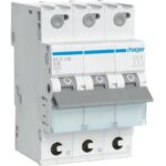Hager MCS316 Leitungsschutzschalter 3phasig 16A 230 V, 400V, Kunststoff, grau 1