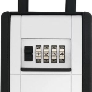 ABUS KeyGarage 797 – Schlüsselbox mit Bügel zur Befestigung – für Schlüssel oder kleine Wertgegenstände – Schwarz-Silber
