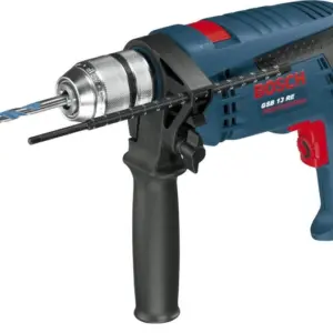 Bosch Professional Schlagbohrmaschine GSB 13 RE (600 Watt, inkl. Tiefenanschlag 210 mm, Schnellspannbohrfutter 13 mm, im Karton) mit Zubehör
