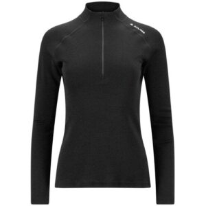 Aclima Warmwool Mock Neck Zip Damen Schwarz XL