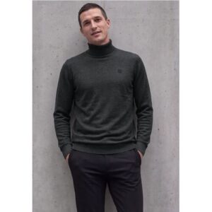 Street One MEN Street One Basic Pullover mit Turtle Neck male Grau