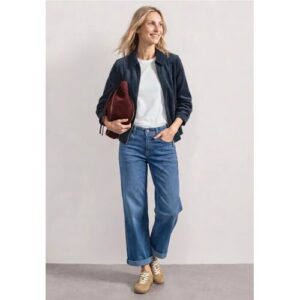 Street One 3/4 Arm Cordjacke mit Hemdkragen female Blau