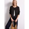 Street One Langarm Jacke mit Rundhals und Knöpfen female Braun