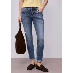 Street One Jeans im Destroyed Look female Blau