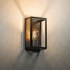HOFTRONIC SMART Stella Smart Wandleuchte LED – Wifi + Bluetooth – 7W 806lm – Dimmbar – 1800-6500K – E27 A60 Filament Leuchtmittel – IP44 wasserdicht – Schwarz – Google Home, Amazon Alexa und Siri