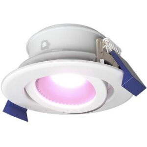 HOFTRONIC SMART Lima Smart Einbaustrahler – Wifi + Bluetooth – RGBWW – GU10 – Schwenkbar – Google Home, Amazon Alexa und Siri – IP65 Wasserdicht – Weiß – App Steuerung über App und Sprache