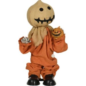 HOMCOM Halloween Dekoration 77cm Vogelscheuche mit Rote Augenleuchte, Soundfunktion, Halloween Deko mit Geräusch-, Bewegungssensor, heulendem Geräusch, beweglichen Armen und Händen   Aosom