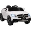 AIYAPLAY Kinder Elektroauto Mercedes-Benz Concept GLC Coupe 12V Kinderauto Elektrisch mit 2,4 GHz Fernbedienung 2 Motor Elektrofahrzeug mit MP3 USB LED Musik Hupe Softstart 3-5 km/h für 3-6 Jahre Weiß   Aosom