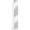 Kleankin Badezimmerschrank pivotant Badezimmerschrank mit Spiegel – 6 Regale – 36 x 36 x 171 cm weiß   Aosom