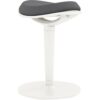 HOMCOM Neigbarer Stehhocker, ergonomischer Bürohocker, höhenverstellbar, Drehstuhl für Büro, Netzstoff, für bequemes Arbeiten, Grau