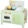 AIYAPLAY Kinderküche Spielküche mit Mikrowelle Spüle und Zubehör Spielzeugküche Puppenküche Spielset Spielzeug für Kinder Geschenk für Mädchen Jungen ab 3 Jahren Grün   Aosom
