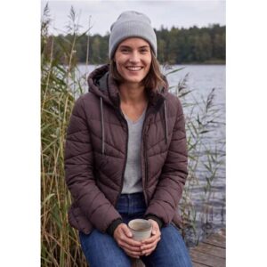 Cecil / Steppjacke mit Kapuze und Zipper – berry red / Rot / 100% Polyester / S M XS XXL XL L