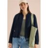Cecil / Blouson aus Leinen mit Zipper – universal blue / Blau / 100% Leinen / XXL XL L S