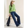 Cecil / Softer Kapuzenpullover – bamboo green melange / Grün / 37% Baumwolle/34% Polyacrylic/26% Polyester/3% Elasthan / S M XS L XL