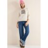 Cecil / Hoodie mit Artwork – pearl beige melange / Beige / 54% Polyester/46% Baumwolle / XL S M L XS XXL