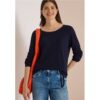 Cecil / Pullover mit Rundhals und Struktur – urban dark blue / Blau / 60% Baumwolle/40% Viskose / XS XL M S XXL L
