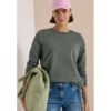 Cecil / Sweatshirt mit Rundhals und Tunnelzug – dried olive green / Grün / 65% Baumwolle/35% Polyester / XS XXL L XL M S