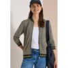 Cecil / Leichter Blouson im Pepita-Look – raw khaki / Grün / 65% Polyester/32% Viskose/3% Elasthan / S XXL L XS M XL 3XL