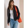 Cecil / Langarm Jacke mit Kapuze und Struktur – Black / Schwarz / 58% Baumwolle/39% Polyester/3% Elasthan / S XS M XXL XL L