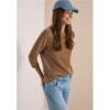 Cecil / 3/4-Arm Shirt aus Cord mit Boat Neck – creamy mocha / Braun / 100% Polyester / XXL M XS XL L S