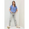Cecil / Tunika in Unifarbe – aster blue / Blau / 100% Viskose / XXL XL M XS S