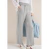 Cecil / High Waist Straight Leg Hose – milky grey melange / Grau / 50% Polyester/45% Viskose/5% Elasthan / S XL XXL M XL L L XXL XS
