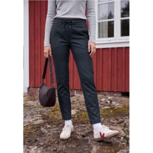Cecil / Mid Waist Slim Leg Hose im Casual Fit – urban dark blue melange / Blau / 55% Polyester/40% Viskose/5% Elasthan / XL S XXL L XS M