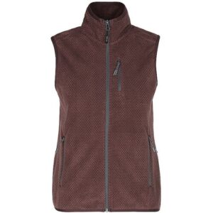 MERU Damen Fleeceweste Ajaccio Jacquard dunkelrot   36 W