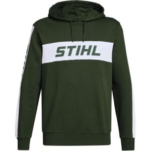 STIHL Hoodie COLORBLOCK SLEEVE Gr. XL grün, 100% Baumwolle, innen angeraut