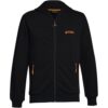 STIHL Hoodiejacke Gr. XL schwarz, Reißverschluss, ElastoStart-Zipper, 3D-Print