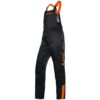 STIHL Latzhose DYNAMIC (Design A) Gr. S, anthrazit/warnorange – geprüfter Schnittschutz EN 381, verstärkte Knie, dornenabweisend