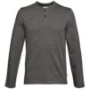 STIHL Langarmshirt HENLEY Gr. M, grün, meliert, Knopfleiste, Herren