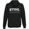 STIHL Hoodie BACK LOGO Gr. L, schwarz, Baumwoll-Mix, innen aufgeraut, Zipper-Tasche, Rücken-Logo