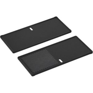 Grillplatte ENDERS „1/3 Uniq 3“, schwarz, B:20,5cm H:1,2cm L:44,5cm, Gusseisen, Grillroste