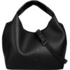 Shopper BUGATTI „BUGATTI Damen ZOE“, Damen, Gr. B/H/T: 48cm x 25cm x 16cm onesize, schwarz, Polyurethan (PU), leicht glänzend, unifarben, Taschen Shopper