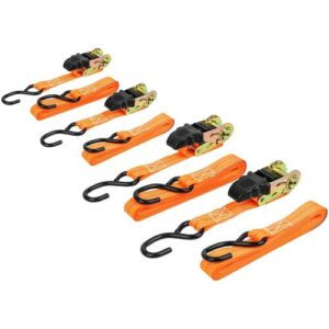 Spanngurt LAS, orange (orange, schwarz), B:2,5cm L:500cm, Polyester, Spanngurte