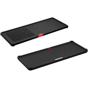 Grillplatte ENDERS, schwarz, B:20cm T:42cm, Aluguss, Grillroste, Gusswendeplatte 1/3