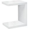Beistelltisch INOSIGN, weiß, B:50cm H:58,4cm T:40cm, Tische, Beistelltisch, U-Form