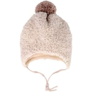 Maximo Winter-Plüschmütze mit Bommel beige   braun 49