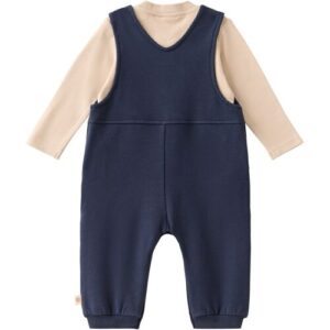 Bornino Cuddly Friends 2-tlg. Set Latzhose mit Shirt Hund blau 74