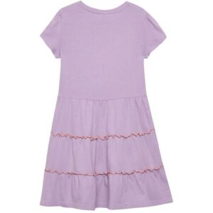S. Oliver Kleid kurzarm Pferd Rüschen lila 92
