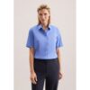 seidensticker Halbarm Hemdbluse regular fit Blau 36