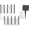viva domo LED-Solar-Stecker „Spotlight“, 10 Stück schwarz