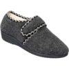 wonderwalk Home Klett-Hausschuh „Claudia“ mit Wolle grau 38 Damen