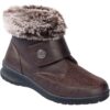 wonderwalk Kuschel-Klettstiefelette „Steffi“ braun 36 Damen